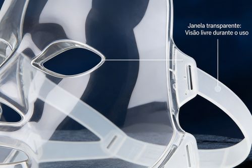 Máscara de Luz LED 7 Cores para Rejuvenescimento Cutâneo Clareamento e Combate aos Acnes Beleza Doméstica