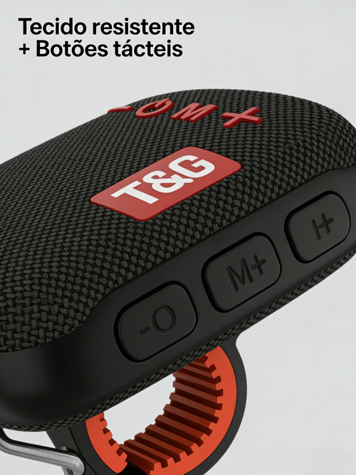 Caixa de Som Bluetooth Portátil para Ciclismo - TWS Conexão Tecido Durável Leitura de Cartão Rádio e Resistente à Água