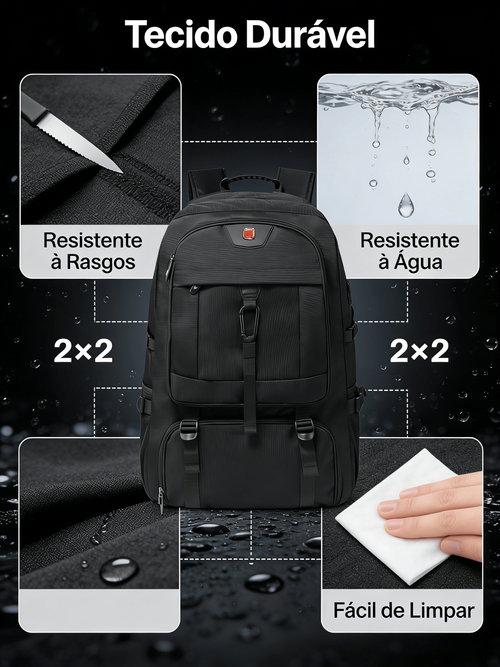 Mochila de Costas de Grande Capacidade Impermeável para Viagens Esporte Outdoor Escola e Trabalho