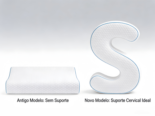 Travesseiro de Memória (Forma Ondulada, Baixo) – Especial para Hospital, Suporte Cervical, Resistente a Colapso, Classe A