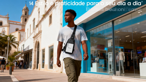 Mochila Tiracolo Masculina de Película Estilo Moto e Porto Hong Kong - Resistente e Prática para Dia a Dia em Luanda