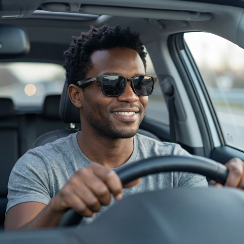 Óculos inteligentes com função de ligar e desligar automaticamente, óculos escuros para motoristas, óculos Bluetooth para ouvir música, fazer chamadas e navegação.