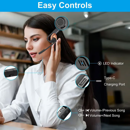 🎁Hot Sale Promotion 49% OFF🔥 Open Air Conduction Wireless Bluetooth Headset with Microphone
