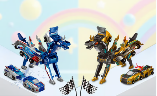 🎁Children's Day Special✨ Collision Transforming Dinosaur Car Toy Gold version