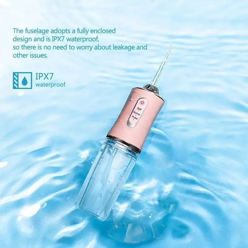 Portable cordless dental irrigator high-pressure dental flosser