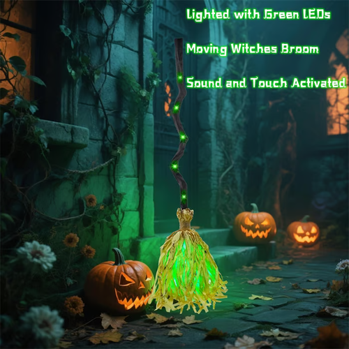 🎃Floating Witch's Broom –Haunted Dancing Moving Broom