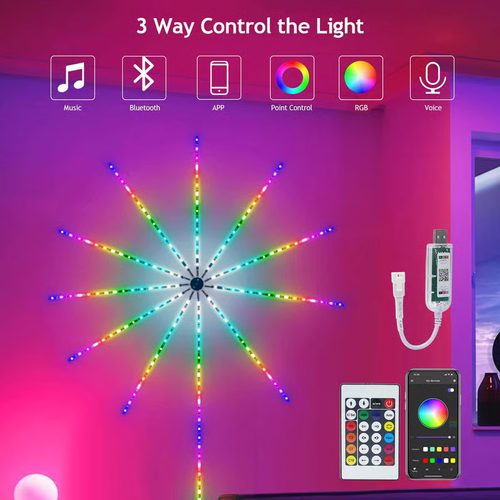 🎁💡WiFi Bluetooth Smart Fireworks Led Light