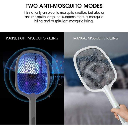 Mosquito Racket 2-In-1 Dual Mode Rechargeable Bat