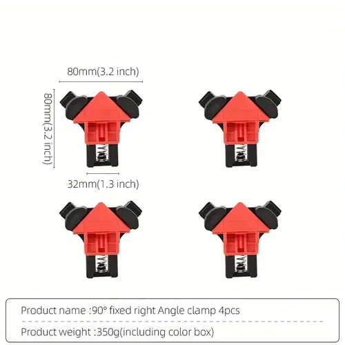 4pcs Woodworking Right Angle Clamps