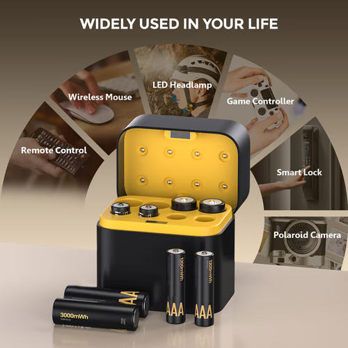 🔋Rechargeable AAandAAA Lithium Batteries with Charger 🎁Buy More Save More