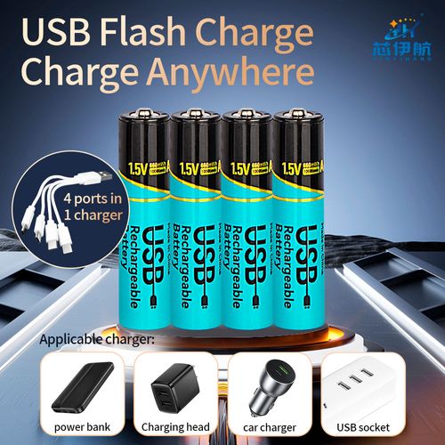 2 AAA USB batteries or 2 AA USB batteries