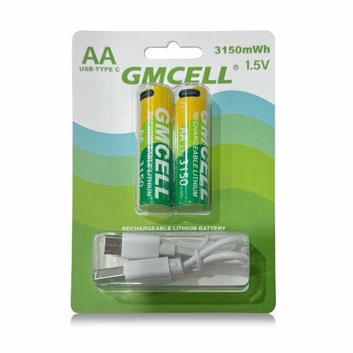 2 AA USB batteries