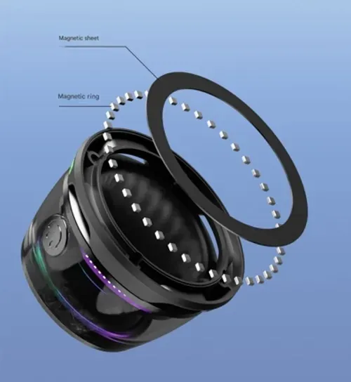 Magnetic Bluetooth Speaker G300 - Portable Wireless Mini Speaker with RGB Mood Light, Bass Boost, Travel, Camping