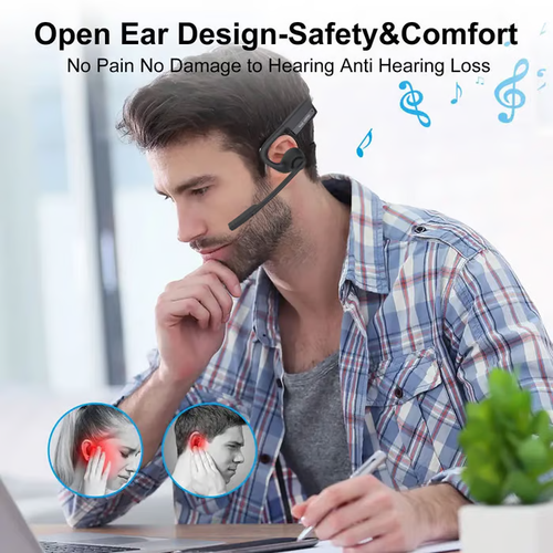 🎁Hot Sale Promotion 49% OFF🔥 Open Air Conduction Wireless Bluetooth Headset with Microphone