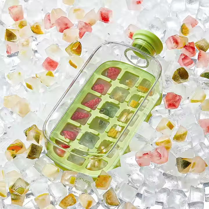 🎉Summer just got cooler! 🌞 Check out our 25 Summer Gadget. It's a 2-in-1 ice tray & bottle with a built-in straw and press-release design. Fill it, freeze, and enjoy instant chilled drinks! 💦 With 12 cubes capacity, it's perfect for beach days, picnics, or backyard hangs. Stay refreshed all summer long. Grab yours now!