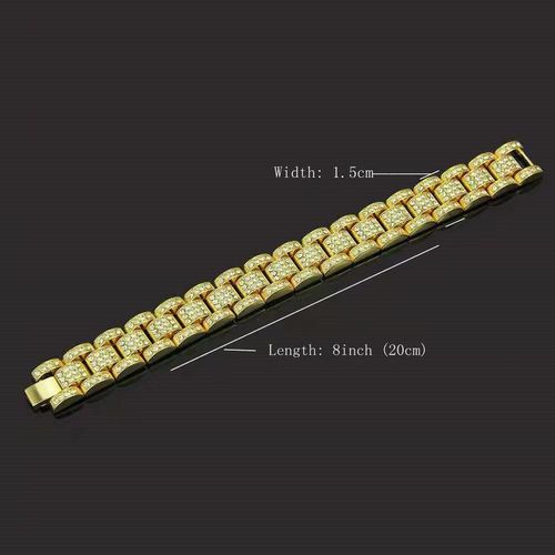 2025 Men's Gold Bling Rhinestone Quartz Hip Hop Wrist Watch Watches Luxury Diamond Iced Out Watches Set