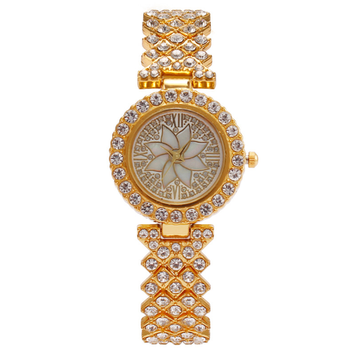 The new fashion shiny full rhinestone luxury ice crystal ladies quartz diamond bracelet watch with bracelet set
