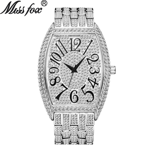 Fashion luxury watch star quartz watch diamond watch men's wrist gold glitter hip hop chilled watch