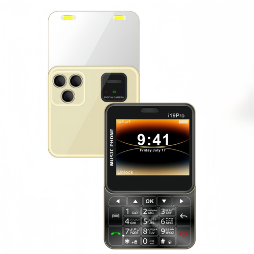 2025 New I19 Pro Square Slide Button Mini Mobile Phone 2.4inch Dual SIM 2G GSM Camera FM Bluetooth Unlocked Small Cell Phone