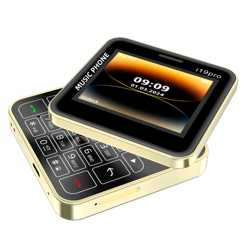 2025 New I19 Pro Square Slide Button Mini Mobile Phone 2.4inch Dual SIM 2G GSM Camera FM Bluetooth Unlocked Small Cell Phone