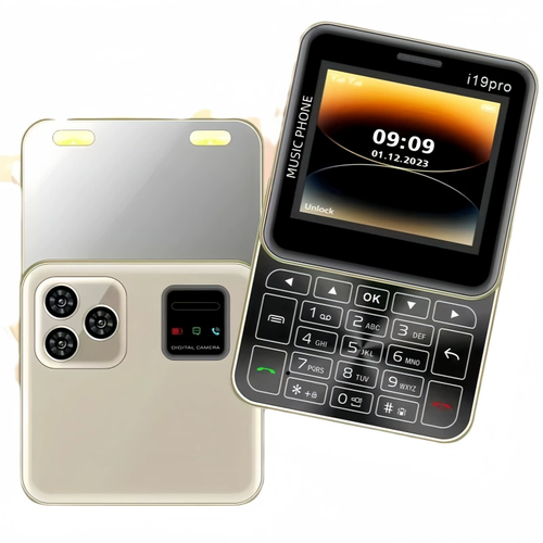 2025 New I19 Pro Square Slide Button Mini Mobile Phone 2.4inch Dual SIM 2G GSM Camera FM Bluetooth Unlocked Small Cell Phone
