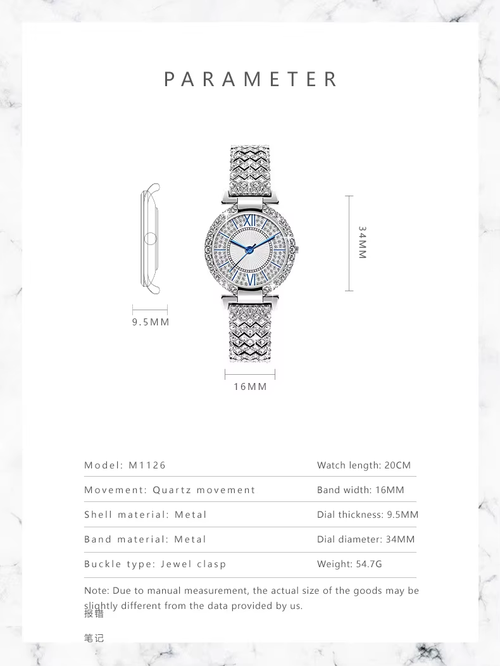2025 New Light Luxury Gypsophila Diamond Personality Daily Fashion Ladies Bracelet Watch