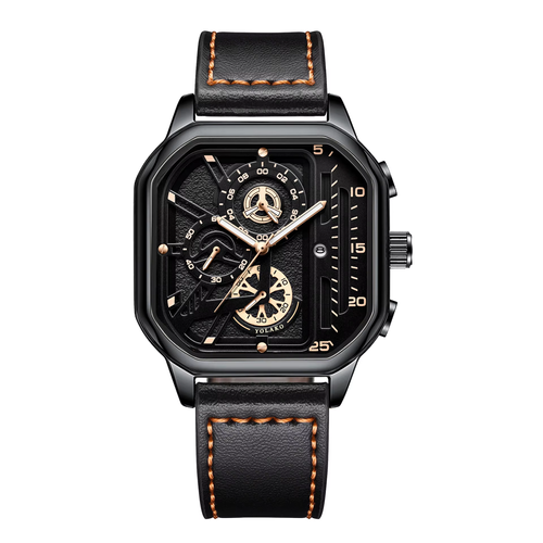 Fashion Watch Classic Square Business Sports Quartz Watch Men's Leather Men's High Quality Watch