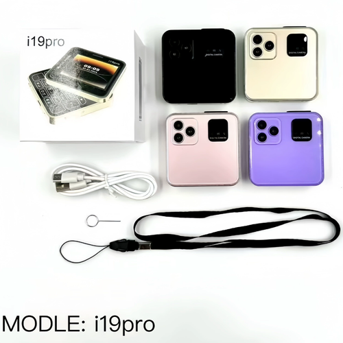 2025 New I19 Pro Square Slide Button Mini Mobile Phone 2.4inch Dual SIM 2G GSM Camera FM Bluetooth Unlocked Small Cell Phone