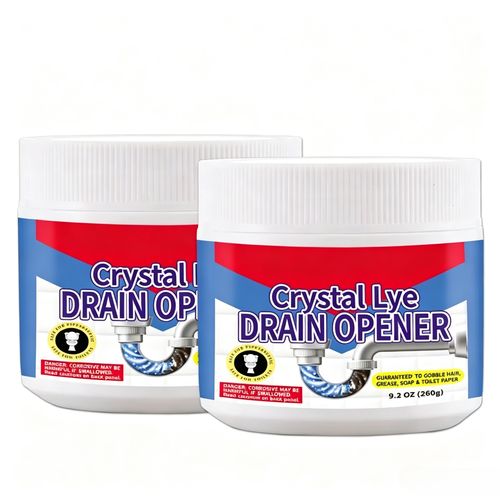 Crystal Lye Drain Unclogger - Sodium Hydroxide Pipe Dredging Agent, Household Kitchen Sink Fix, Powerful Cleaner for Bathroom Sinks and Shower Pipes, Cleaning Products