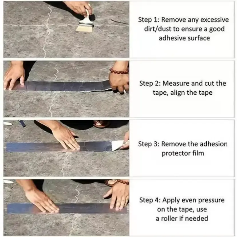 Super Waterproof Tape Roll, Anti-Leak Self-Adhesive Roof Crack Repair Material, High-Adhesion, Long Lasting Adhesive, Adhesive Installation, Heat-Resistant Butyl Rubber, Super Strong Adhesion, 1 Roll