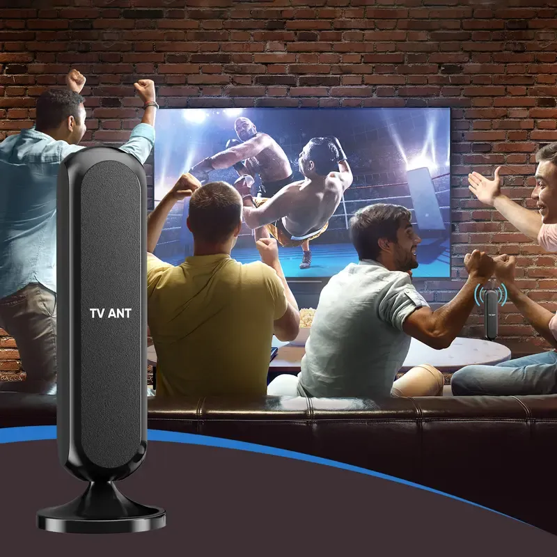 HIDB TV Antenna Digital for Smart TV HD Antena Indoor 4K 360° Signal Amplified Strong Magnetic Base Indoor TV Antenna for Easy Long Range Reception Installation No Monthly Bill Ultra Long Reception Distance, Outdoorfun