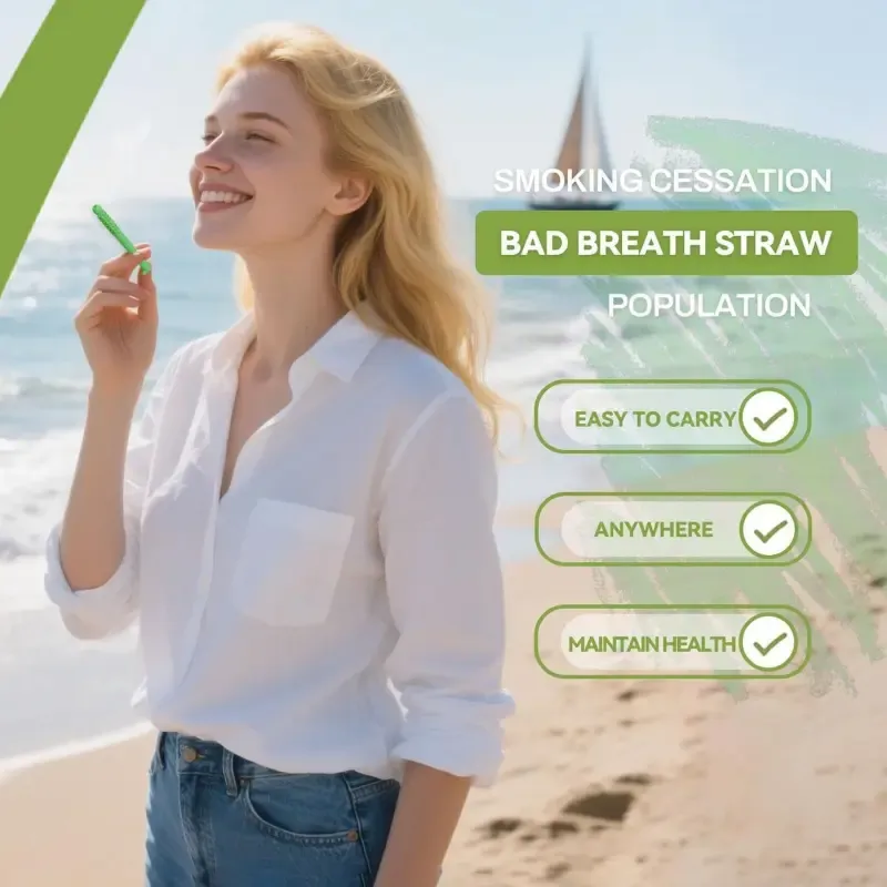 3PCS Chewable Breather Quit Smoking,Inhaler to Quit Smoking ,chewable Breather Stick containing Essential Oils,Focusing for Focus Clear Respiratory Function