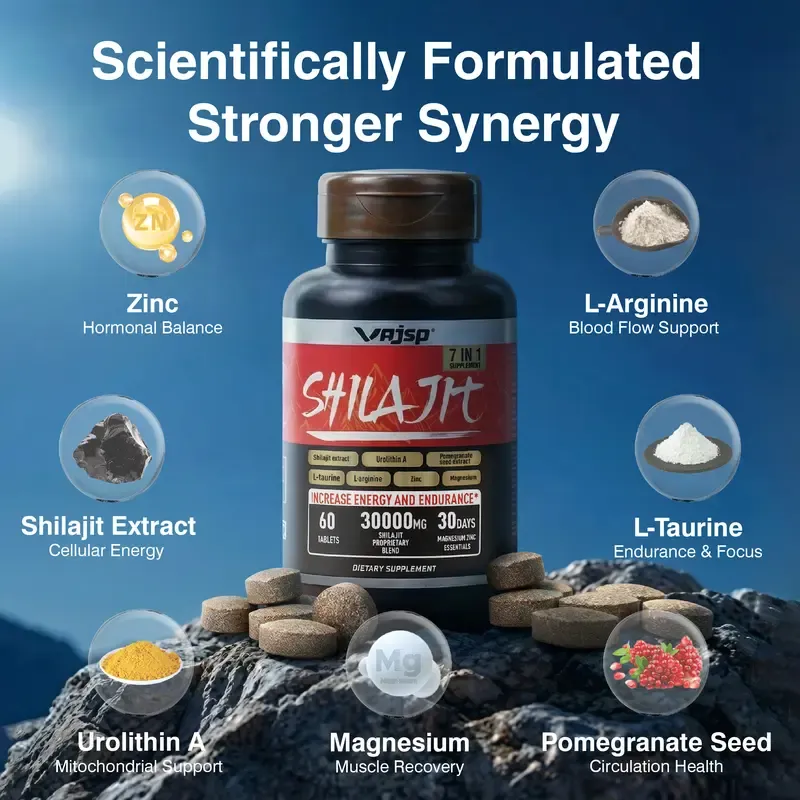 Cortisol Balance & Recovery Chewables – Shilajit + Urolithin A Formula for Stress, Sleep, Energy & Mental Clarity Natural Gifts for Men Daily Health Bundle