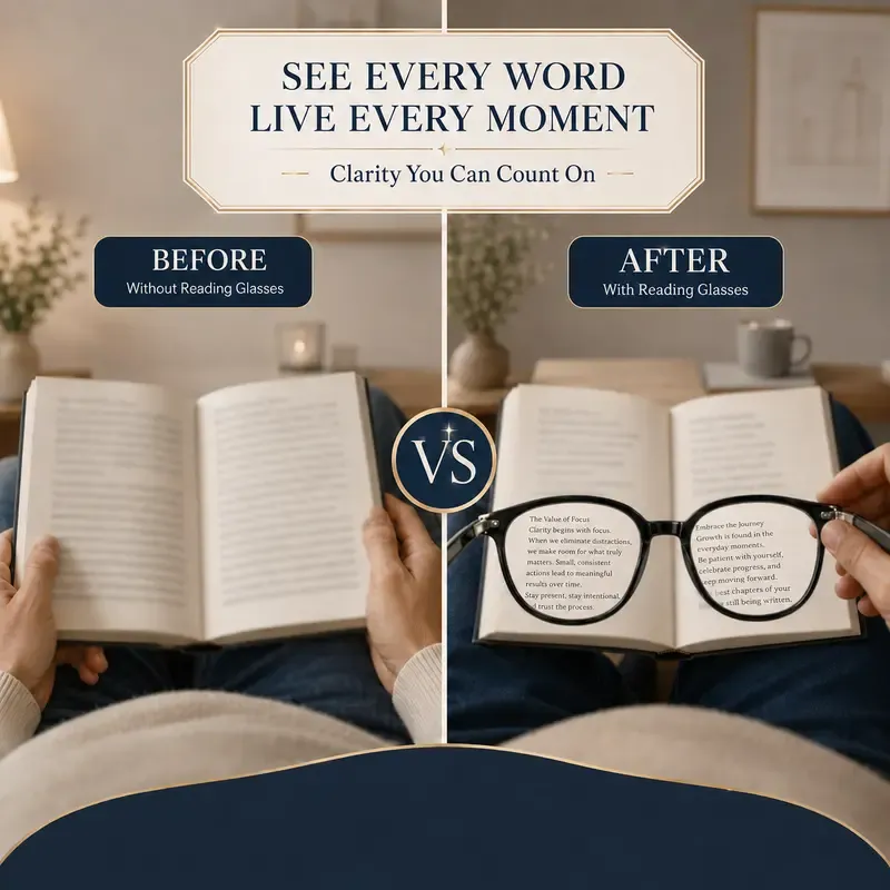 Unisex Retro Oval Photochromic Reading Glasses, Blue Light Blocking Readers with Lightweight Glossy Frame & Precision Metal Hinges, Indoor Outdoor Reading, Phone & Computer Use, Transition Eyeglasses for Women Men