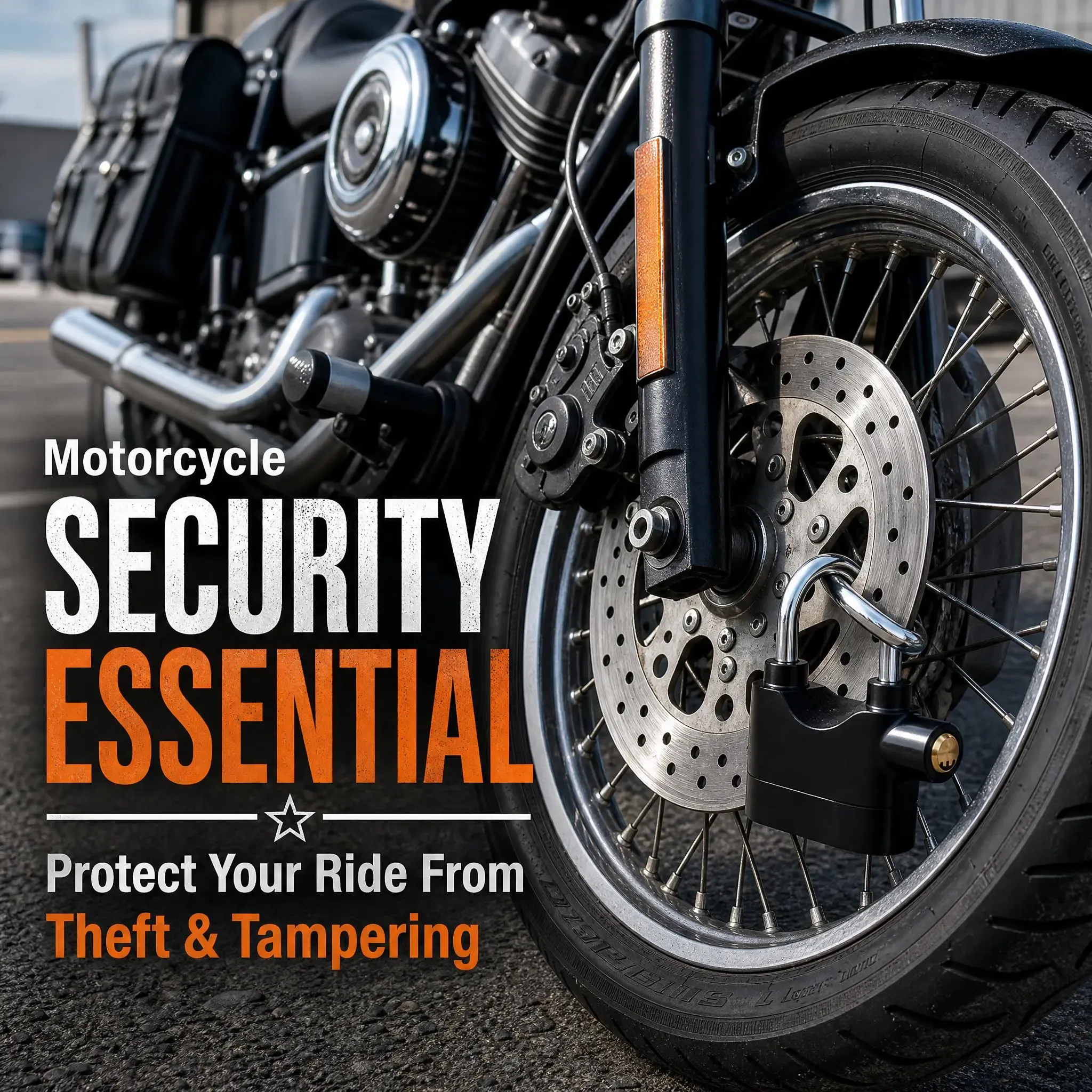 Waterproof Anti-Theft Alarm Padlock, 110dB Vibration Trigger Security Lock for Motorcycle, Gate