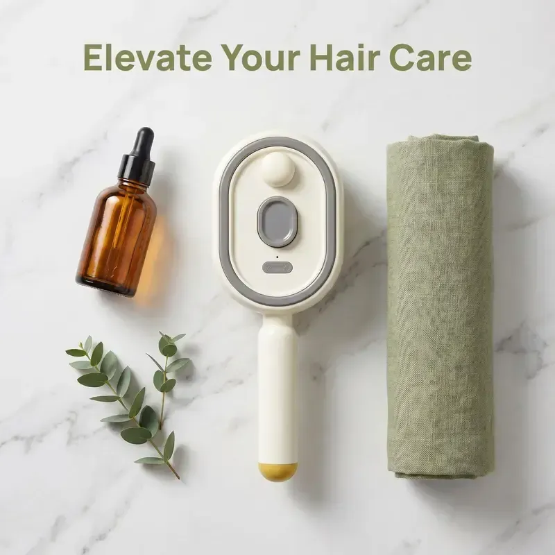 2026New electric steam brush, electric steam brush for hair, rechargeable steam straightener, exfoliating steam brush, reduces frizz, nourishes hair, anti-static
