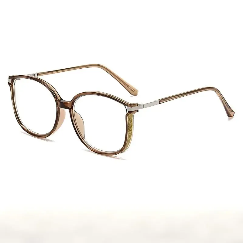 Unisex Retro Oval Photochromic Reading Glasses, Blue Light Blocking Readers with Lightweight Glossy Frame & Precision Metal Hinges, Indoor Outdoor Reading, Phone & Computer Use, Transition Eyeglasses for Women Men