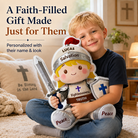 Personalized Gifts For Christian Knights Shaped Pillow