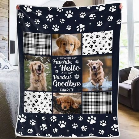 Customized Personalized Memorial Blanket- Sympathy Gift For Pet Owners, Pet Lovers