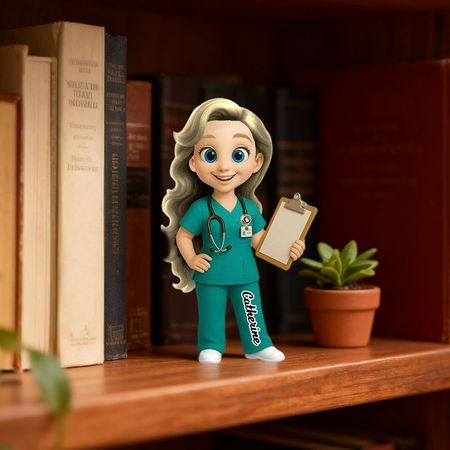Personalized Nurse & Doctor Acrylic Figurine - Custom Tribute for Medical Heroes!