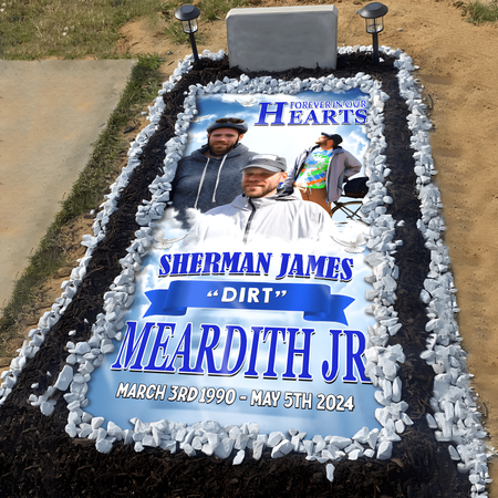 Custom Photo Forever Remembered Forever Missed In Heaven Memorial Grave Blanket-S1