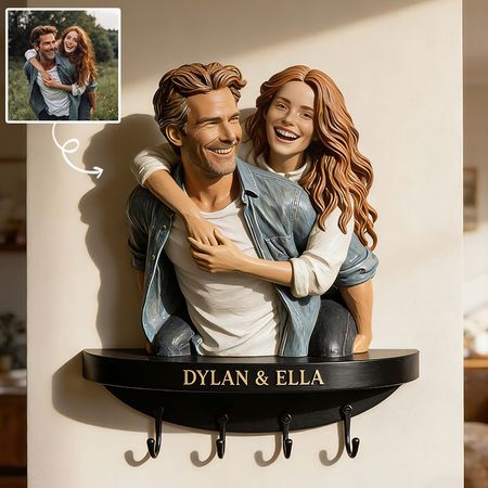 Personalized Realistic Couple Portrait Hook – Hang Memories, Hold Moments