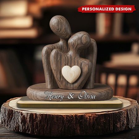 Personalized Couple Wooden Plaque-Anniversary Valentine Gift
