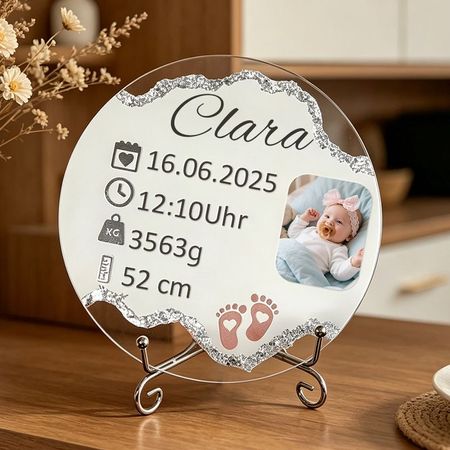 Custom Baby Birth Announcement Plaque – A Forever Keepsake with Your Baby's First Details
