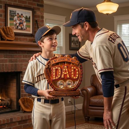 Great Baseball Dad Light Box – Personalized Gifts For Dad
