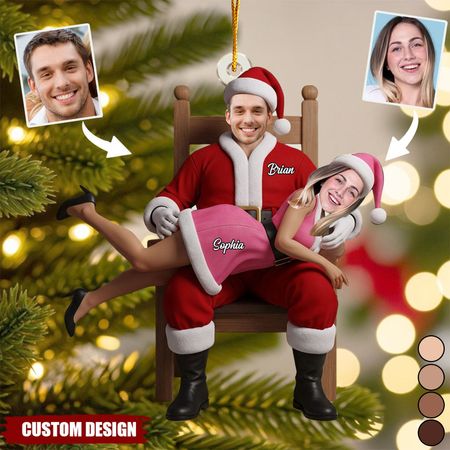 Funny Christmas Couple - Personalized Couple Christmas Ornament
