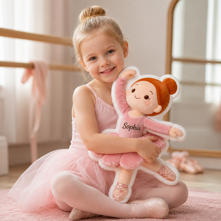Custom Name Ballerina Pillow – Personalized Ballet Gift for Girls, Dancers & Recital Moments