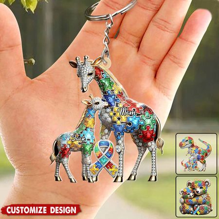 Mama Bear - Personalized Acrylic Keychain