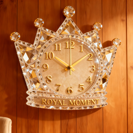 Personalized Crown Wall Clock – Reign Over Your Time