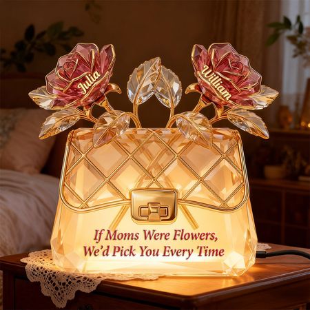 Elegant Flower Bag Light Box – Personalized Gifts For Mom